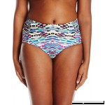 Kenneth Cole Reaction Women's Plus Size Printed Ruched Bikini Bottoms Blue Hawaii B015P02R6O